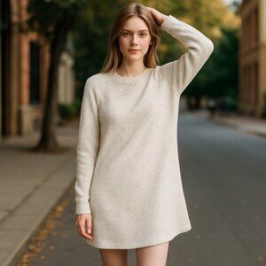 NWT Madewell Curved-Hem Sweater Dress Wool Alpaca Blend